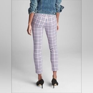 BNWOT Gap Signature Skinny Ankle Pants 2 Plaid Pink